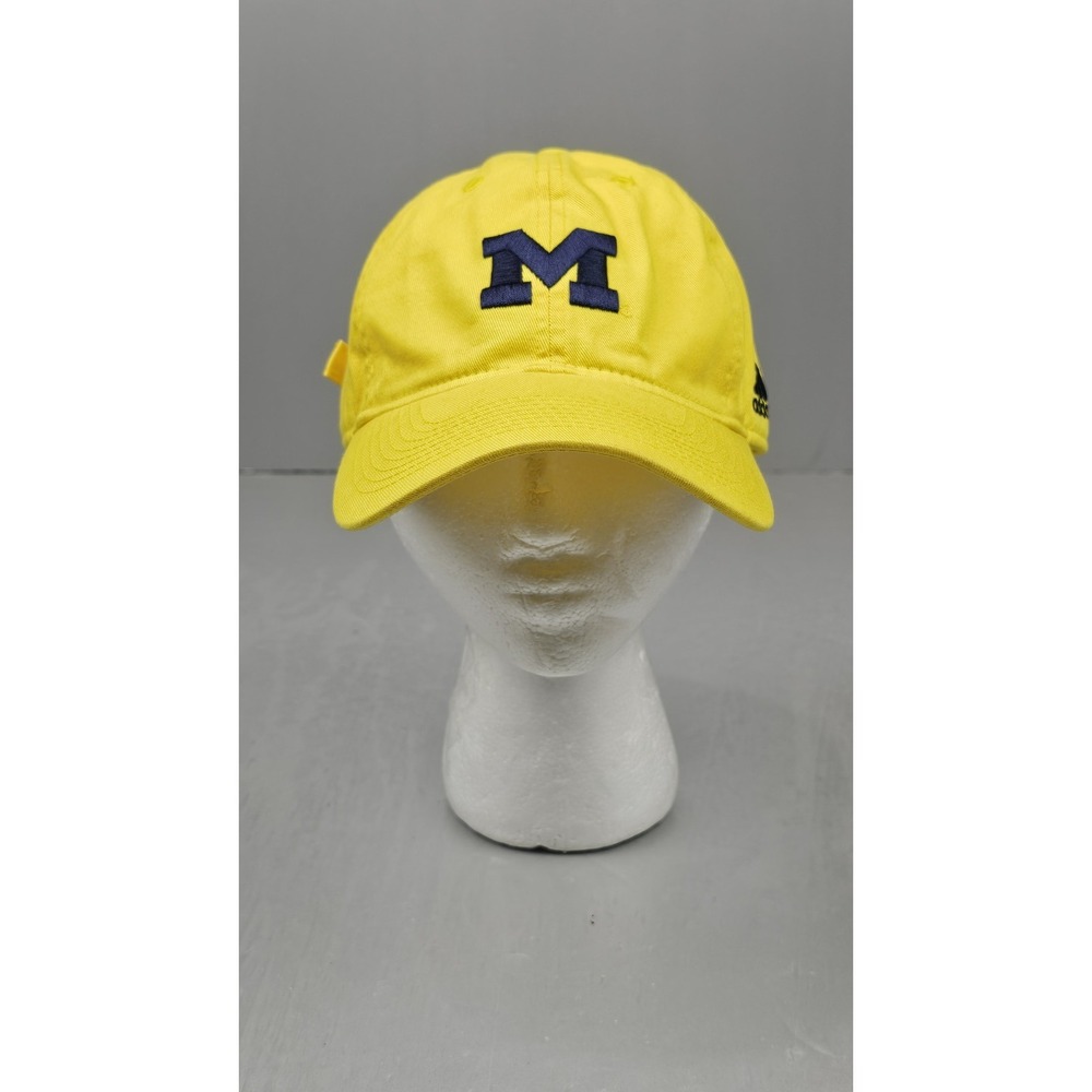 Adidas Michigan Wolverines‎ Logo Adult Hat Yellow Adjustable Strap Back Dad Cap